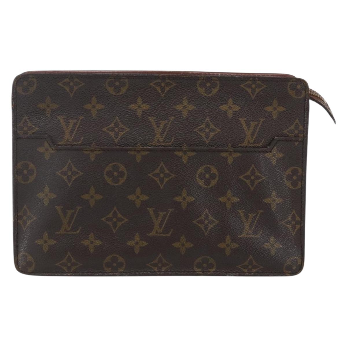 LOUIS VUITTON Monogram Pochette Homme Clutch Bag M51795 LV Auth 155907