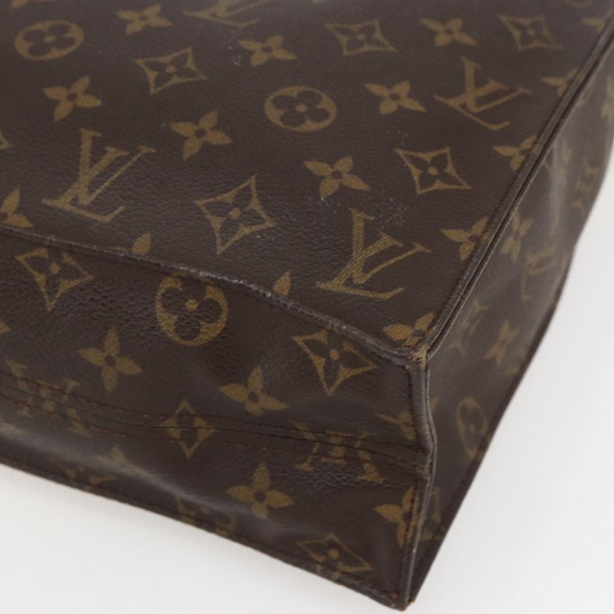 LOUIS VUITTON Monogram Sac Plat Hand Bag M51140 LV Auth 155912