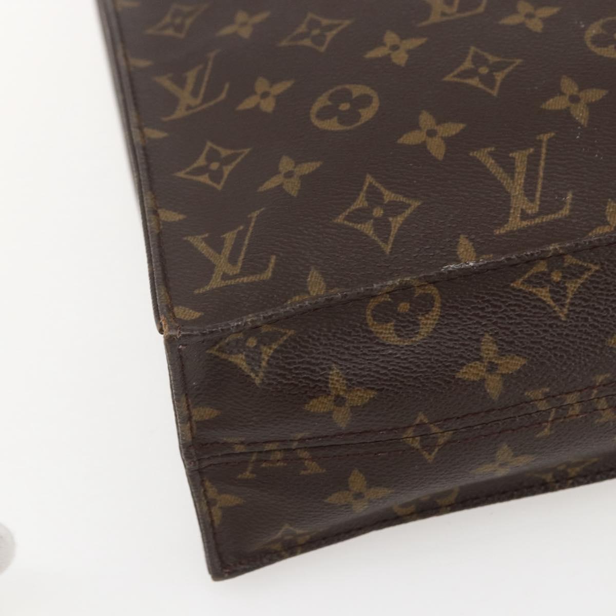 LOUIS VUITTON Monogram Sac Plat Hand Bag M51140 LV Auth 155912