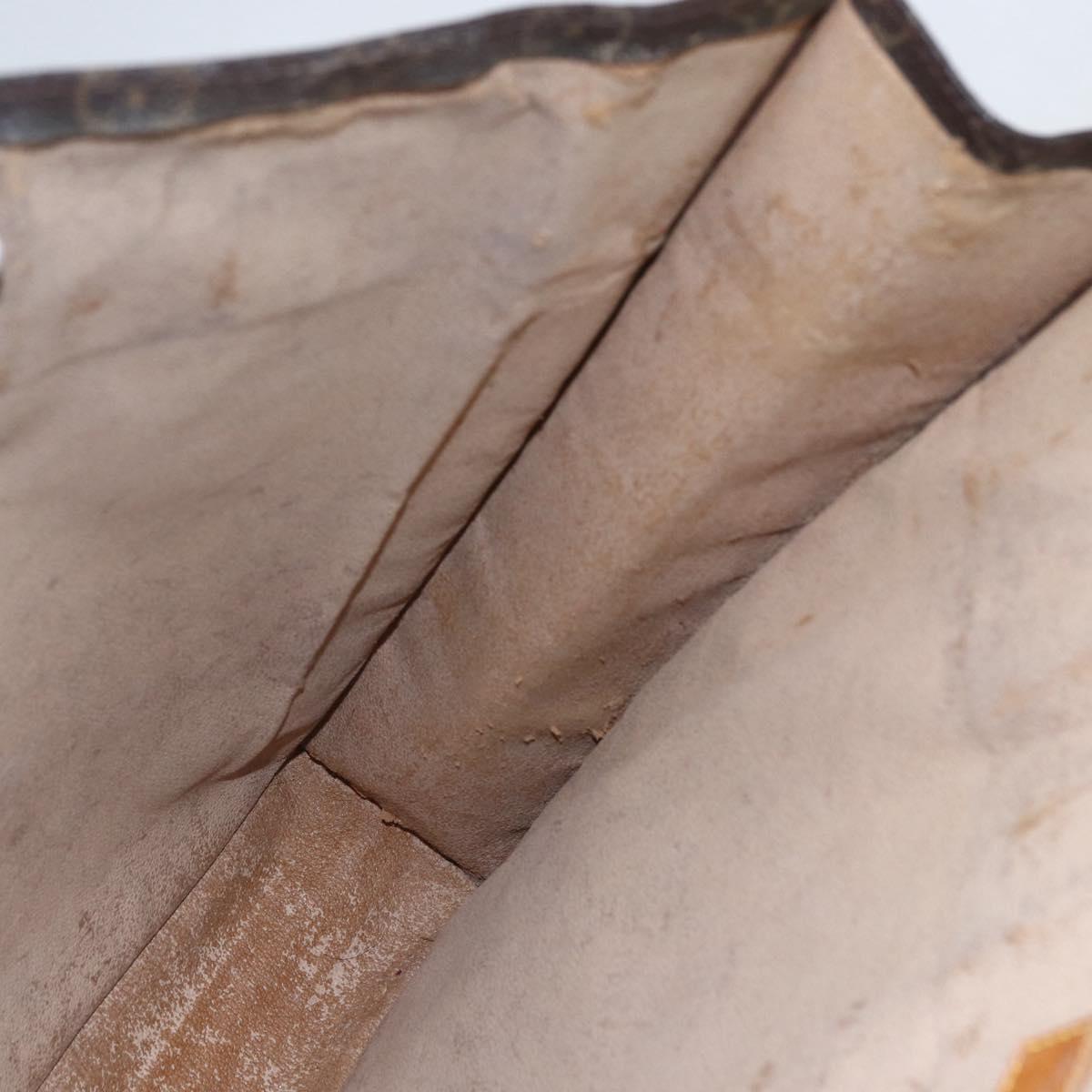 LOUIS VUITTON Monogram Sac Plat Hand Bag M51140 LV Auth 155912