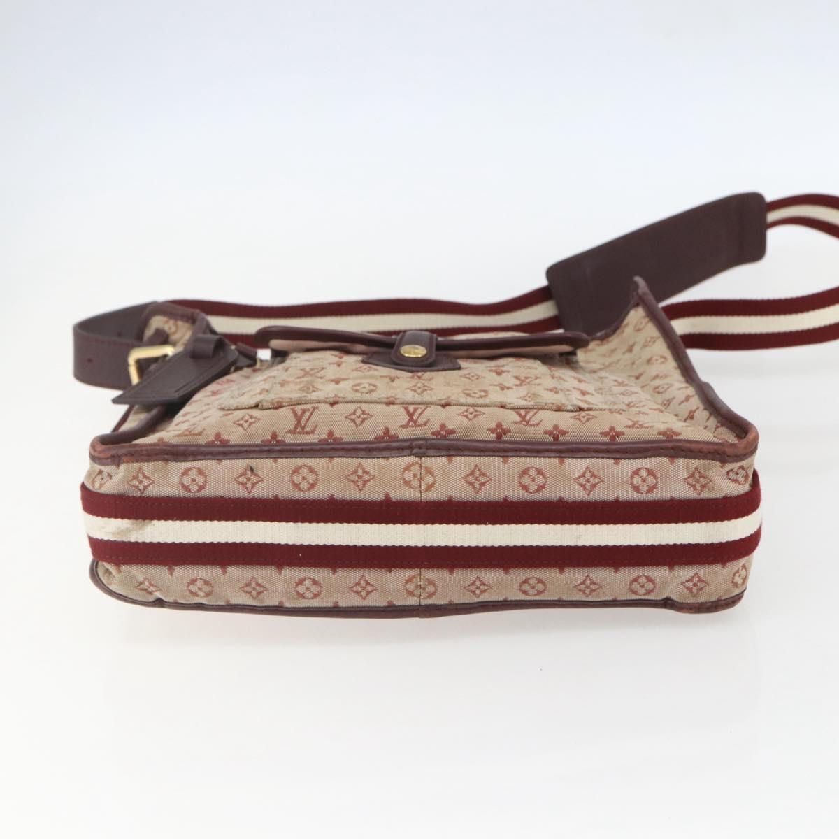 LOUIS VUITTON Monogram Mini Besace Mary Kate Shoulder Bag Red M92321 Auth 155914