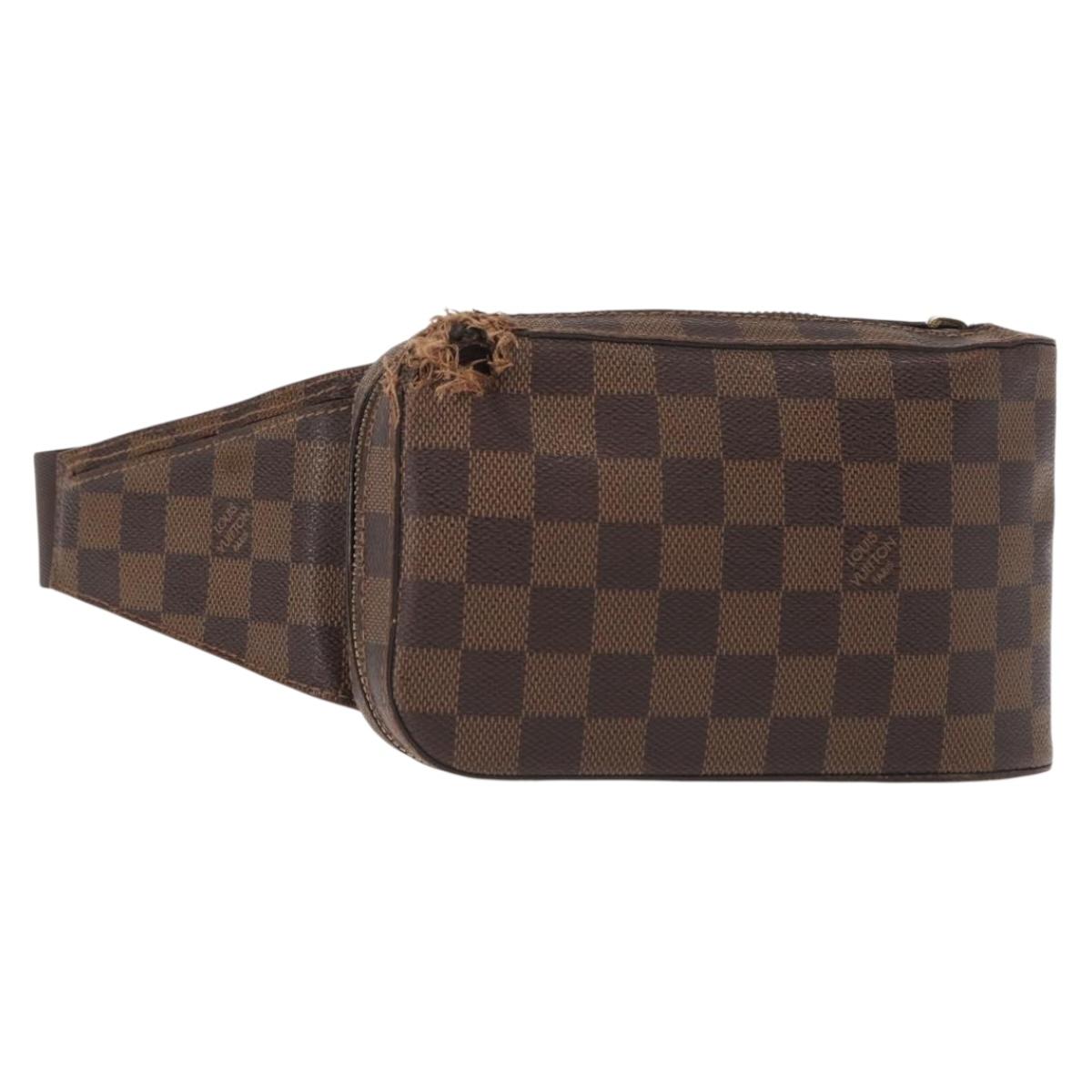 LOUIS VUITTON Damier Ebene Geronimos Shoulder Bag N51994 LV Auth 155916