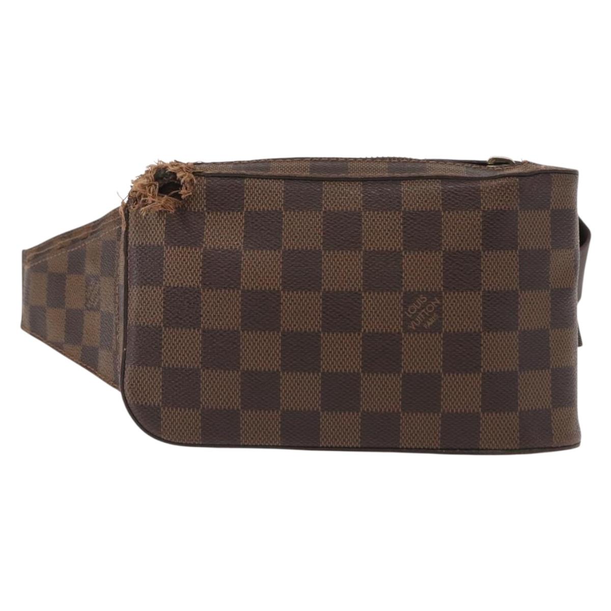 LOUIS VUITTON Damier Ebene Geronimos Shoulder Bag N51994 LV Auth 155916