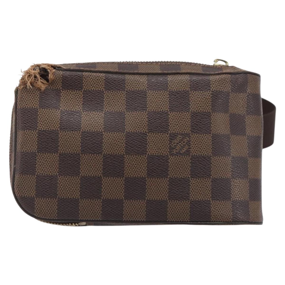 LOUIS VUITTON Damier Ebene Geronimos Shoulder Bag N51994 LV Auth 155916