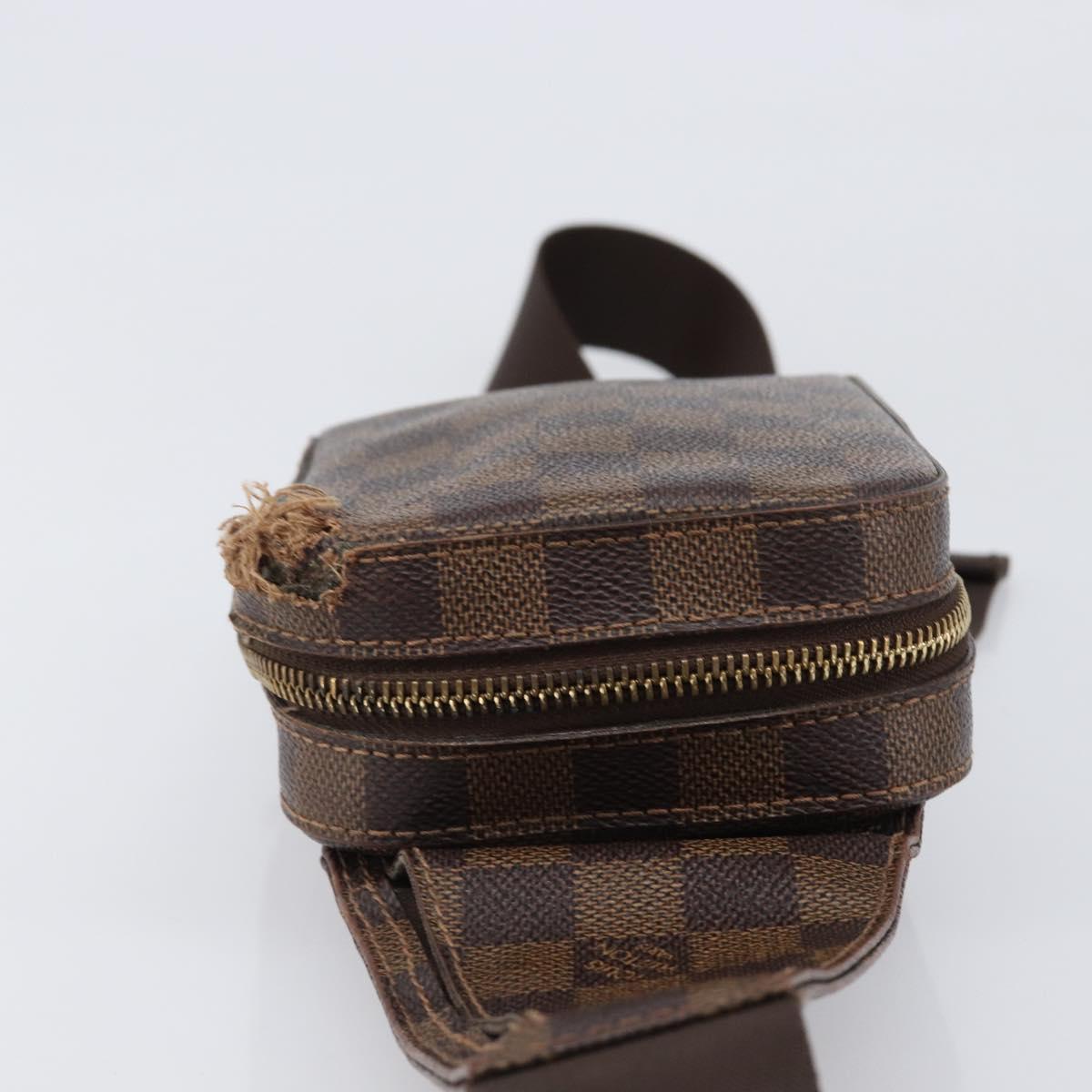 LOUIS VUITTON Damier Ebene Geronimos Shoulder Bag N51994 LV Auth 155916