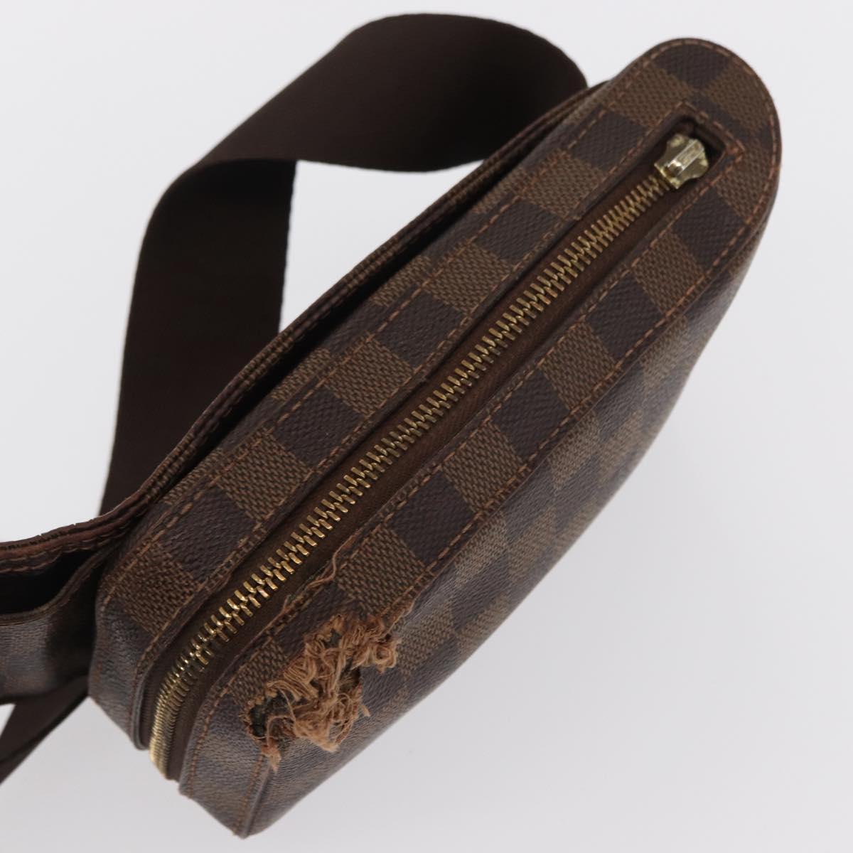 LOUIS VUITTON Damier Ebene Geronimos Shoulder Bag N51994 LV Auth 155916