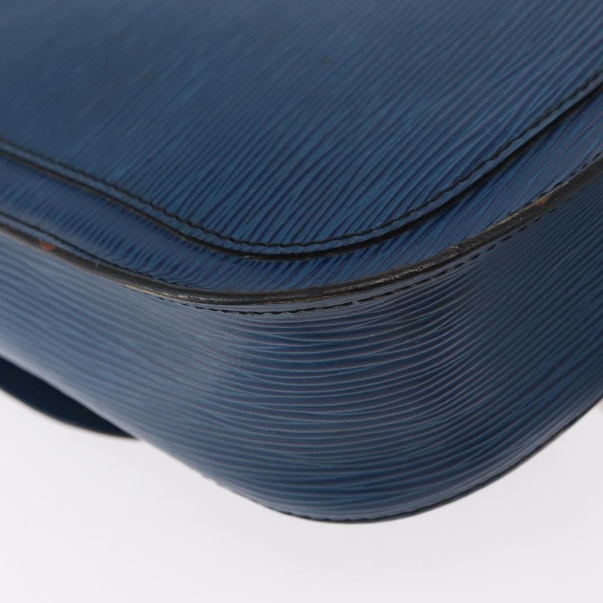 LOUIS VUITTON Epi Saint Cloud GM Shoulder Bag Toledo Blue M52195 LV Auth 155919