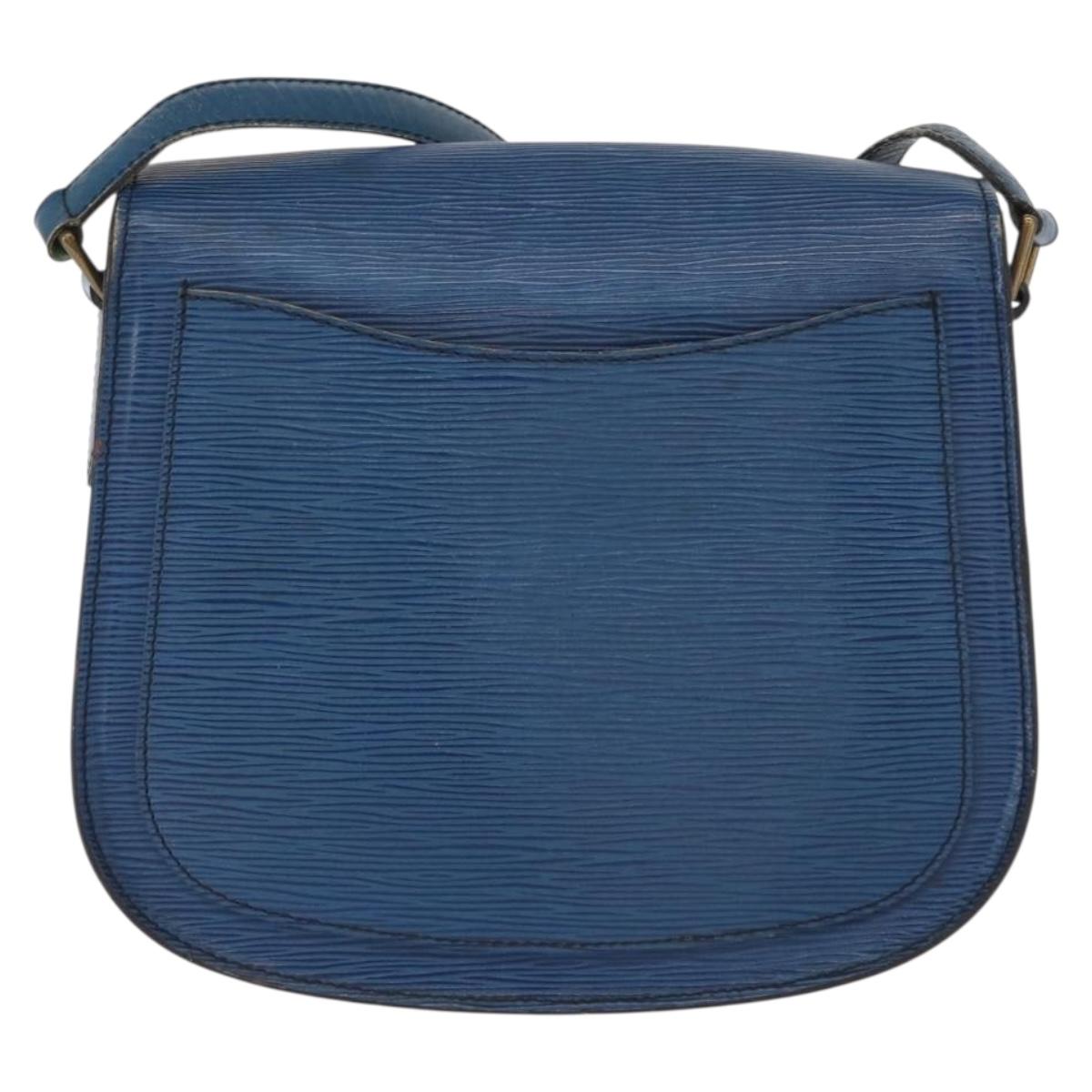 LOUIS VUITTON Epi Saint Cloud GM Shoulder Bag Toledo Blue M52195 LV Auth 155919