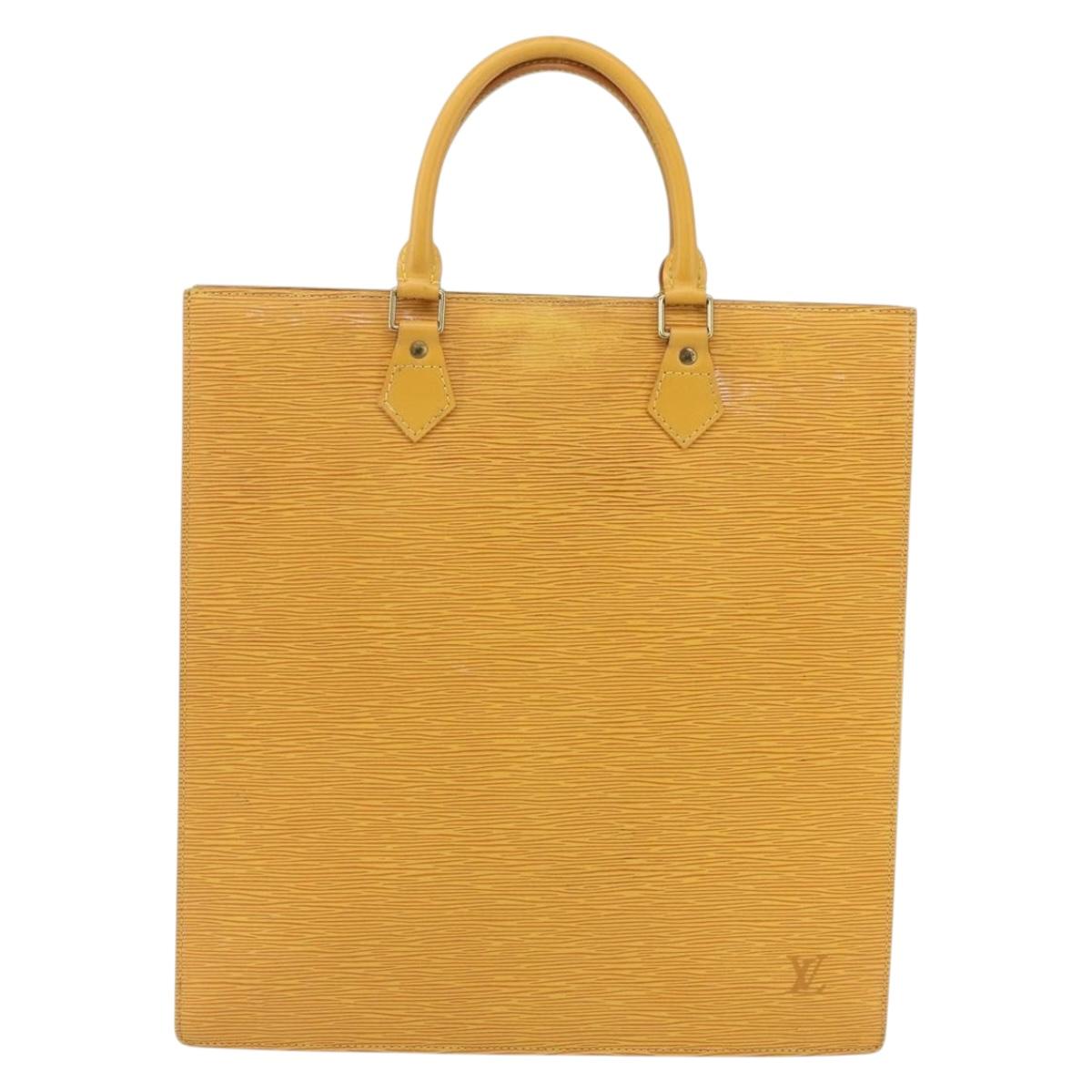 LOUIS VUITTON Epi Sac Plat Hand Bag Yellow M52079 LV Auth 155922