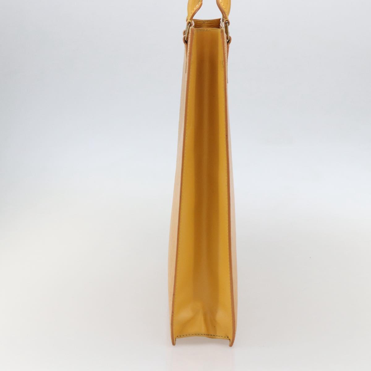 LOUIS VUITTON Epi Sac Plat Hand Bag Yellow M52079 LV Auth 155922