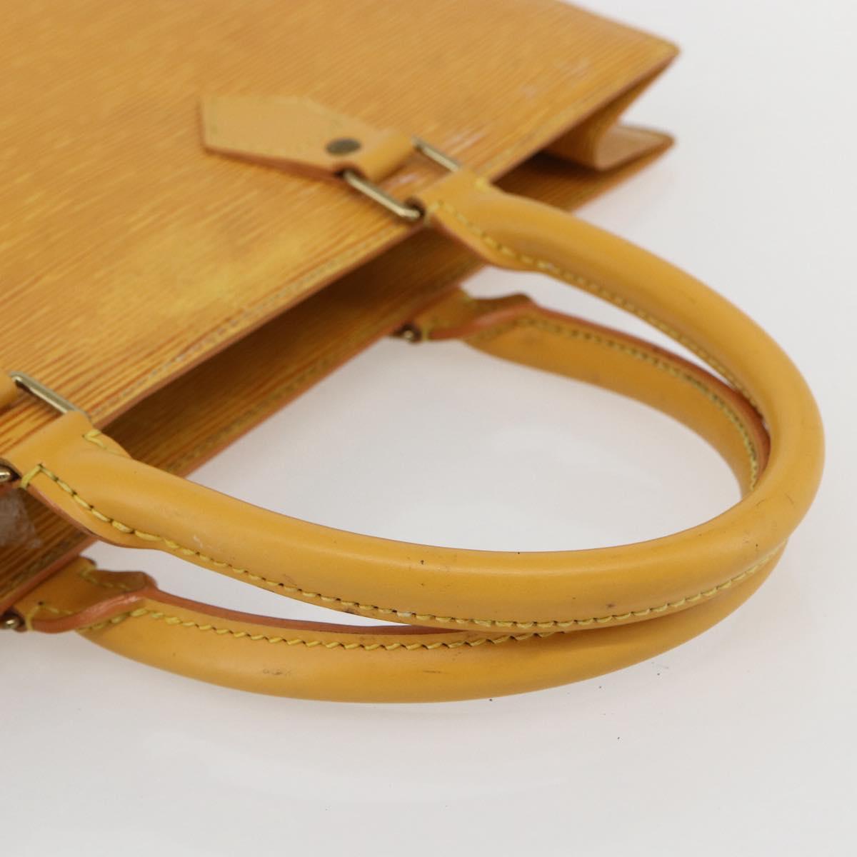 LOUIS VUITTON Epi Sac Plat Hand Bag Yellow M52079 LV Auth 155922