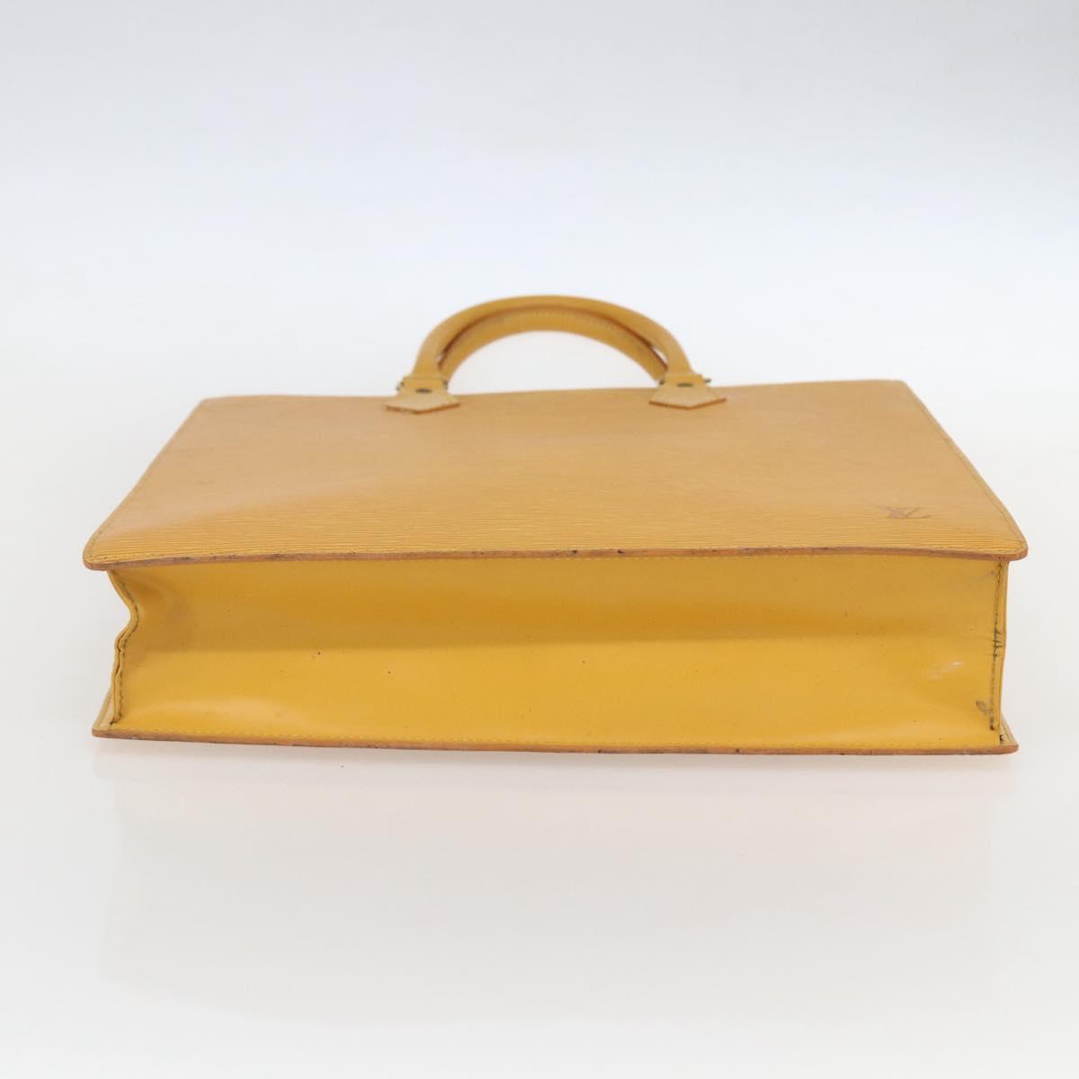 LOUIS VUITTON Epi Sac Plat Hand Bag Yellow M52079 LV Auth 155922