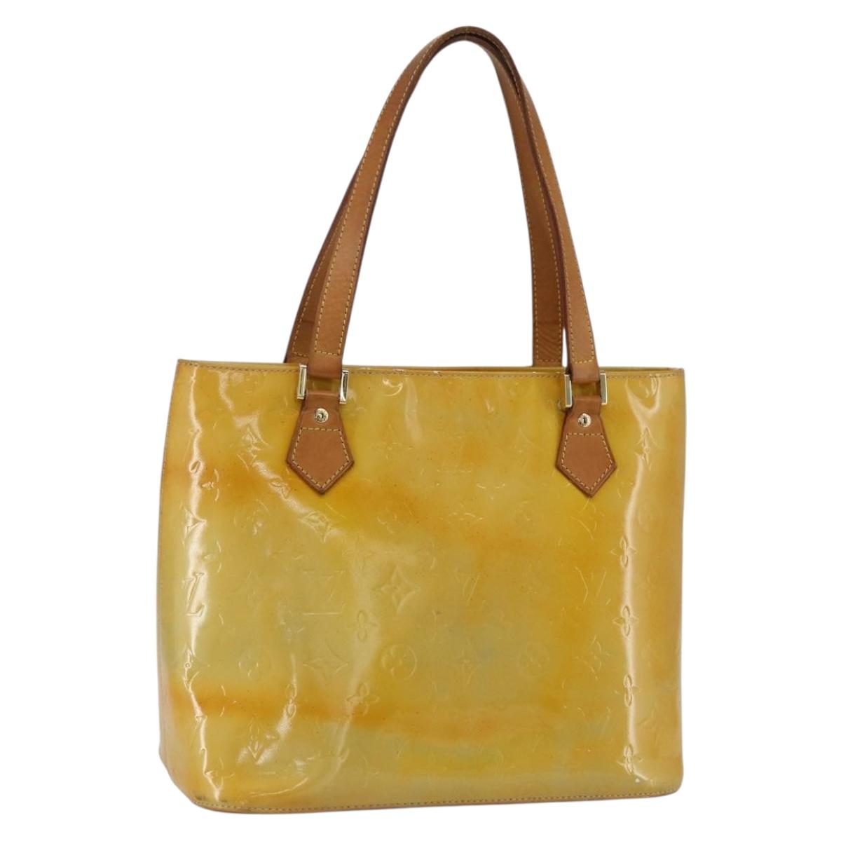 LOUIS VUITTON Monogram Vernis Houston Hand Bag Gris M91053 LV Auth 155923