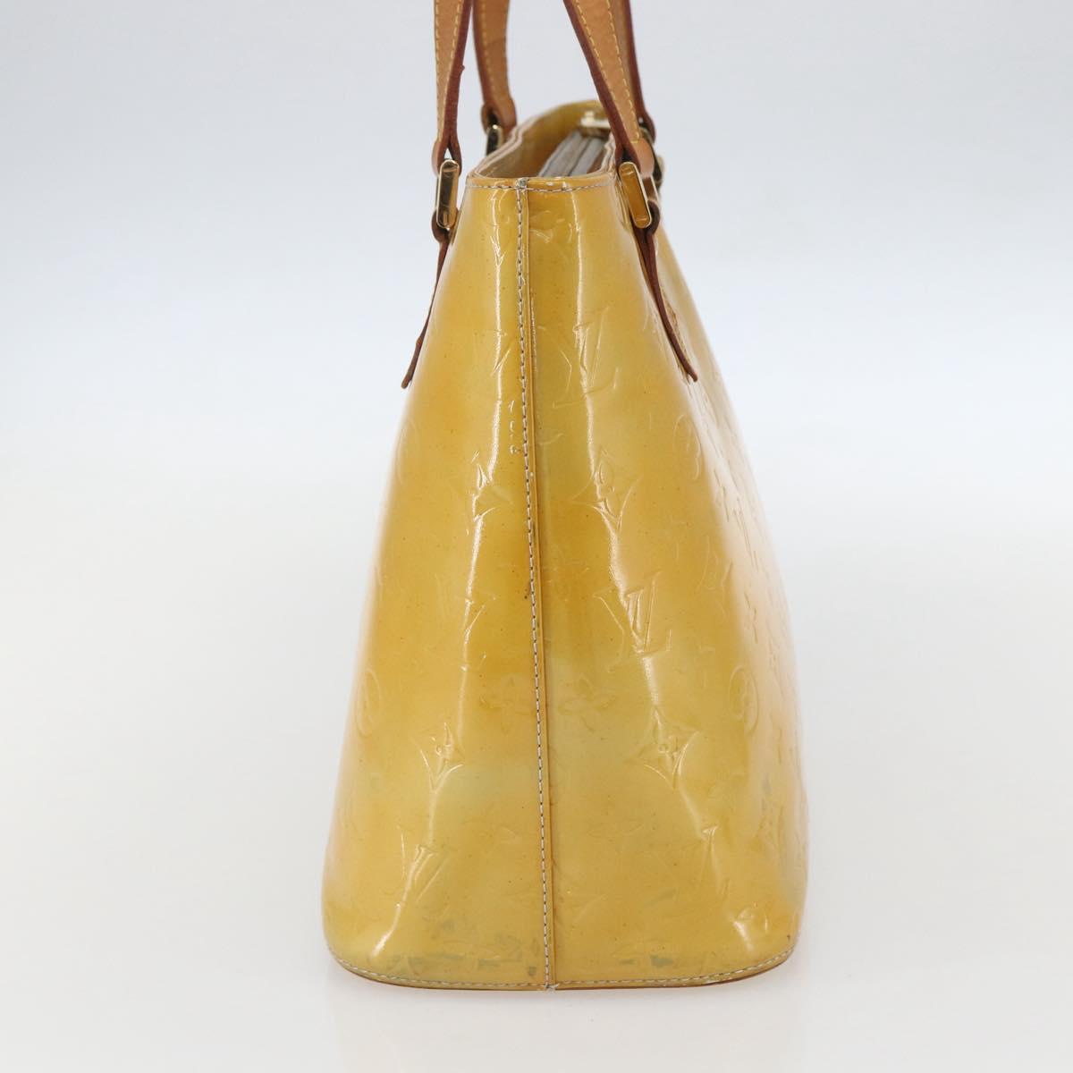 LOUIS VUITTON Monogram Vernis Houston Hand Bag Gris M91053 LV Auth 155923