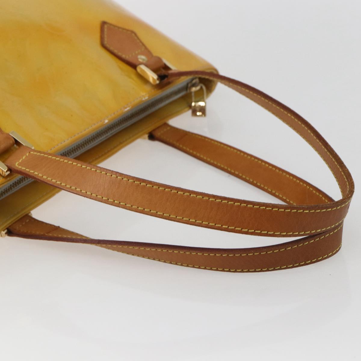 LOUIS VUITTON Monogram Vernis Houston Hand Bag Gris M91053 LV Auth 155923