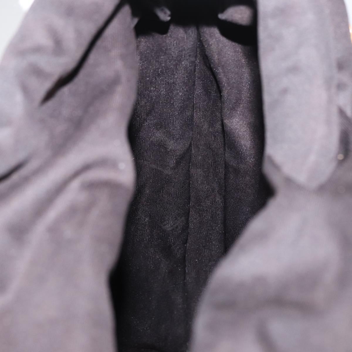 FENDI Shoulder Bag Rattan Brown Gold Auth 155924