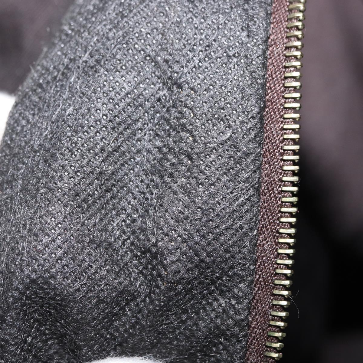 FENDI Shoulder Bag Rattan Brown Gold Auth 155924