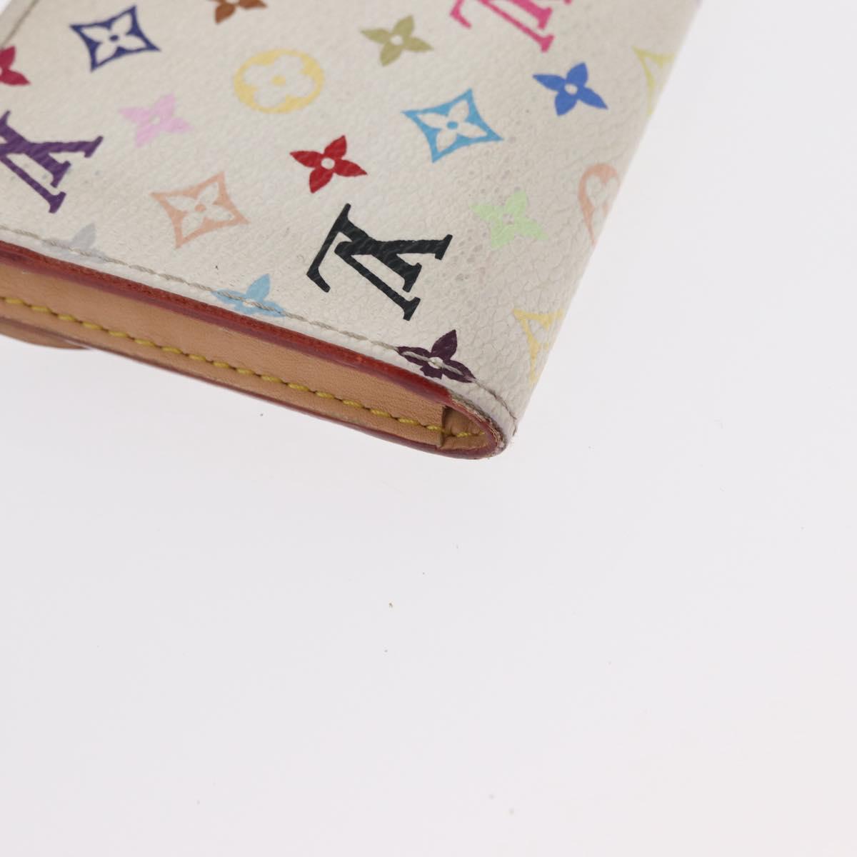 LOUIS VUITTON Multicolor Anvelop Cult De Vuitto Case White M66557 LV Auth 155925