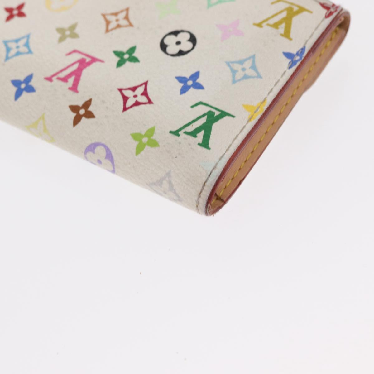 LOUIS VUITTON Multicolor Anvelop Cult De Vuitto Case White M66557 LV Auth 155925