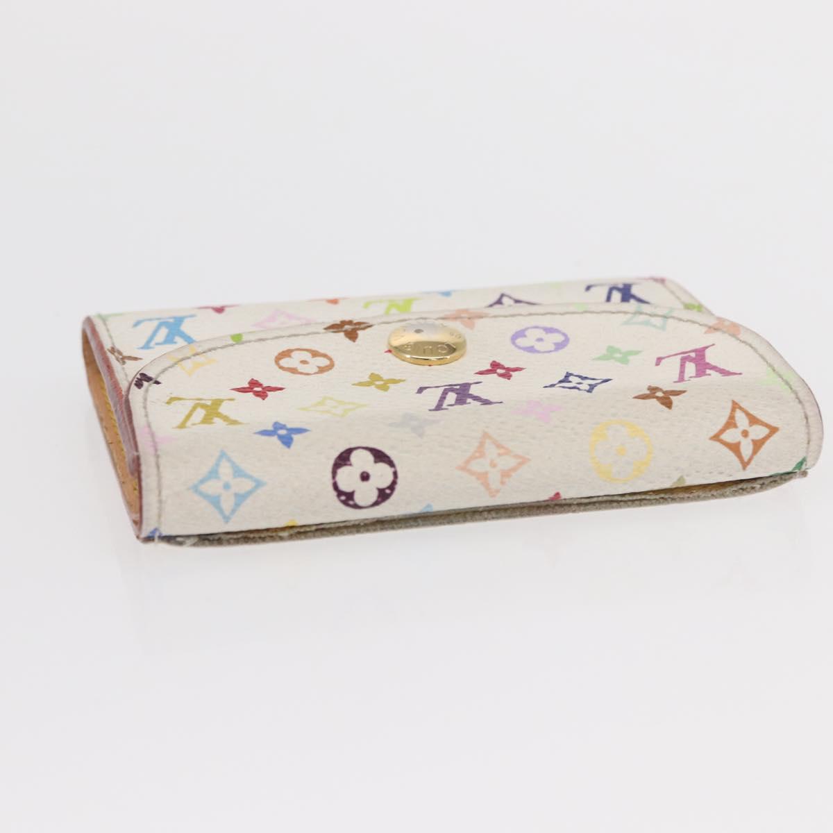 LOUIS VUITTON Multicolor Anvelop Cult De Vuitto Case White M66557 LV Auth 155925
