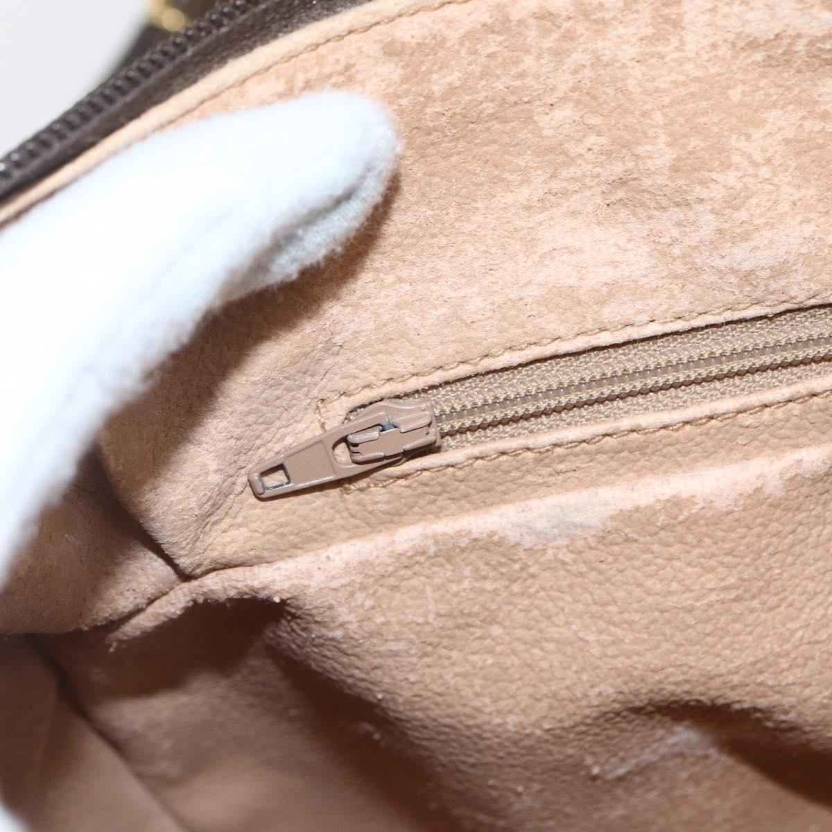 GUCCI GG Supreme Web Sherry Line Bag PVC Beige Gold 001 123 0918 Auth 155926