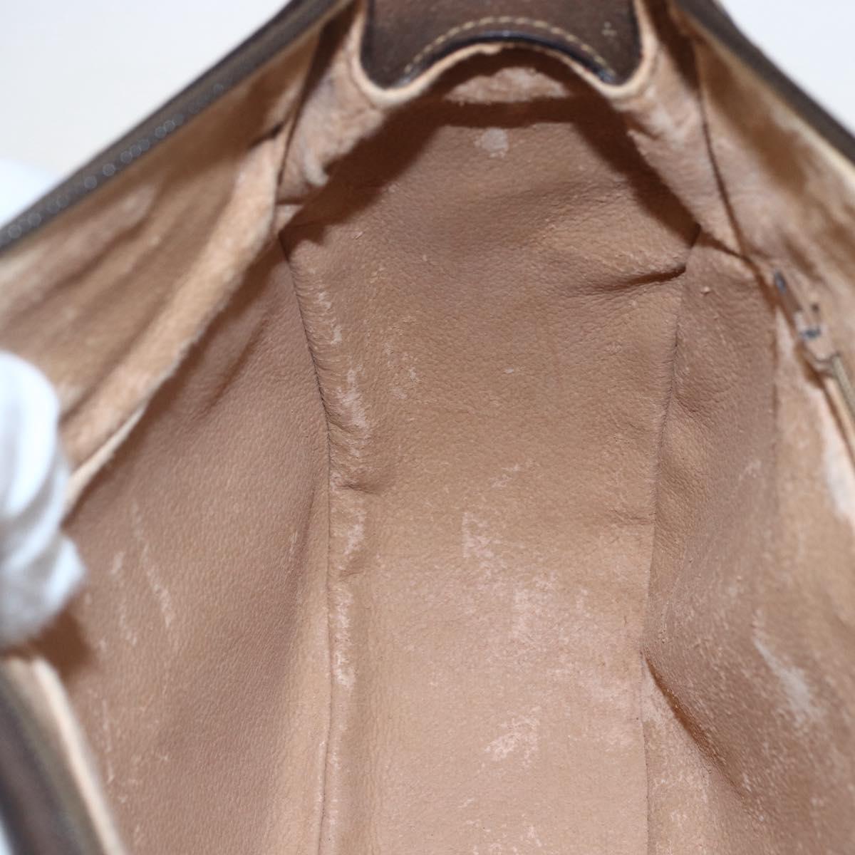 GUCCI GG Supreme Web Sherry Line Bag PVC Beige Gold 001 123 0918 Auth 155926