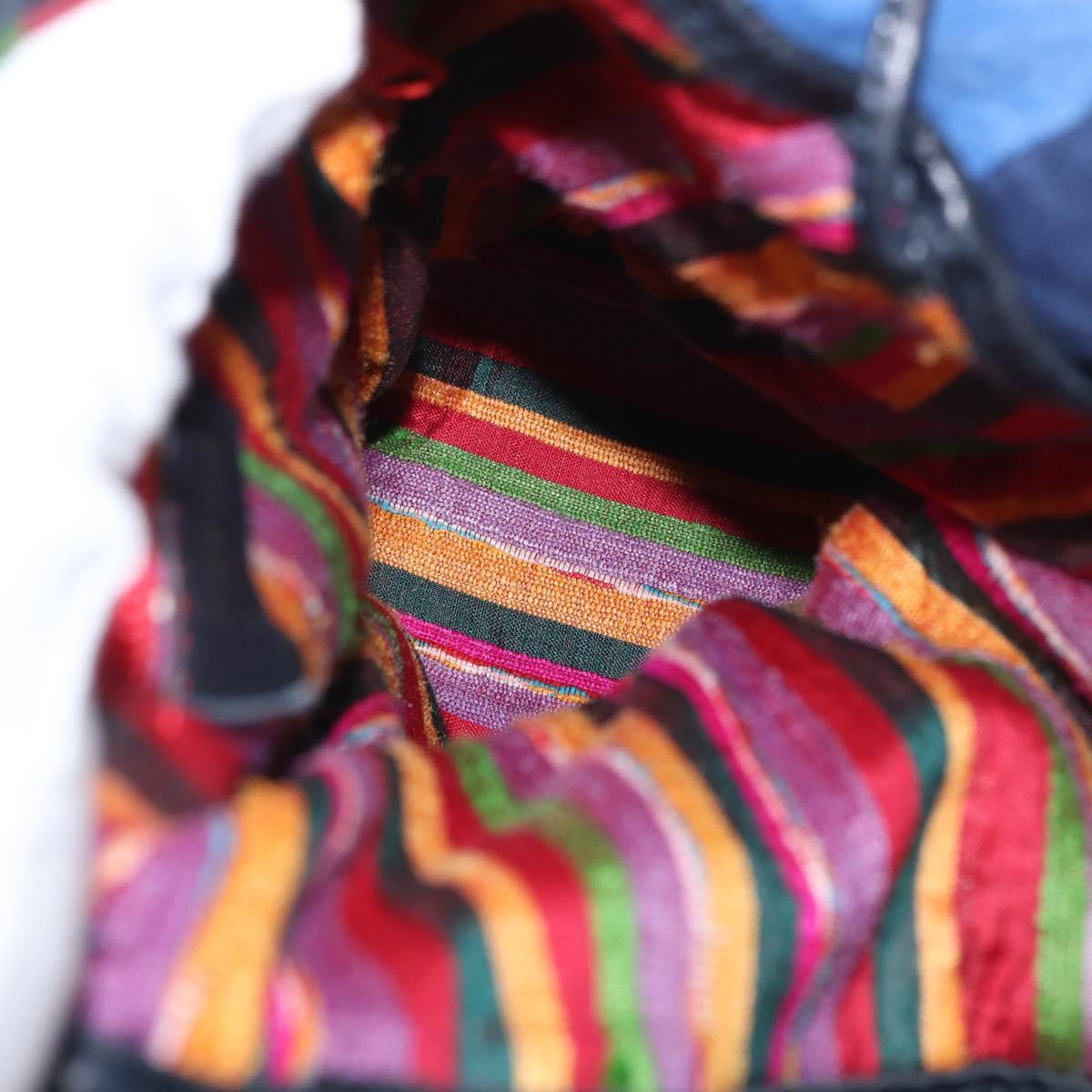 LOEWE Shoulder Bag Suede Leather Blue Auth 155939