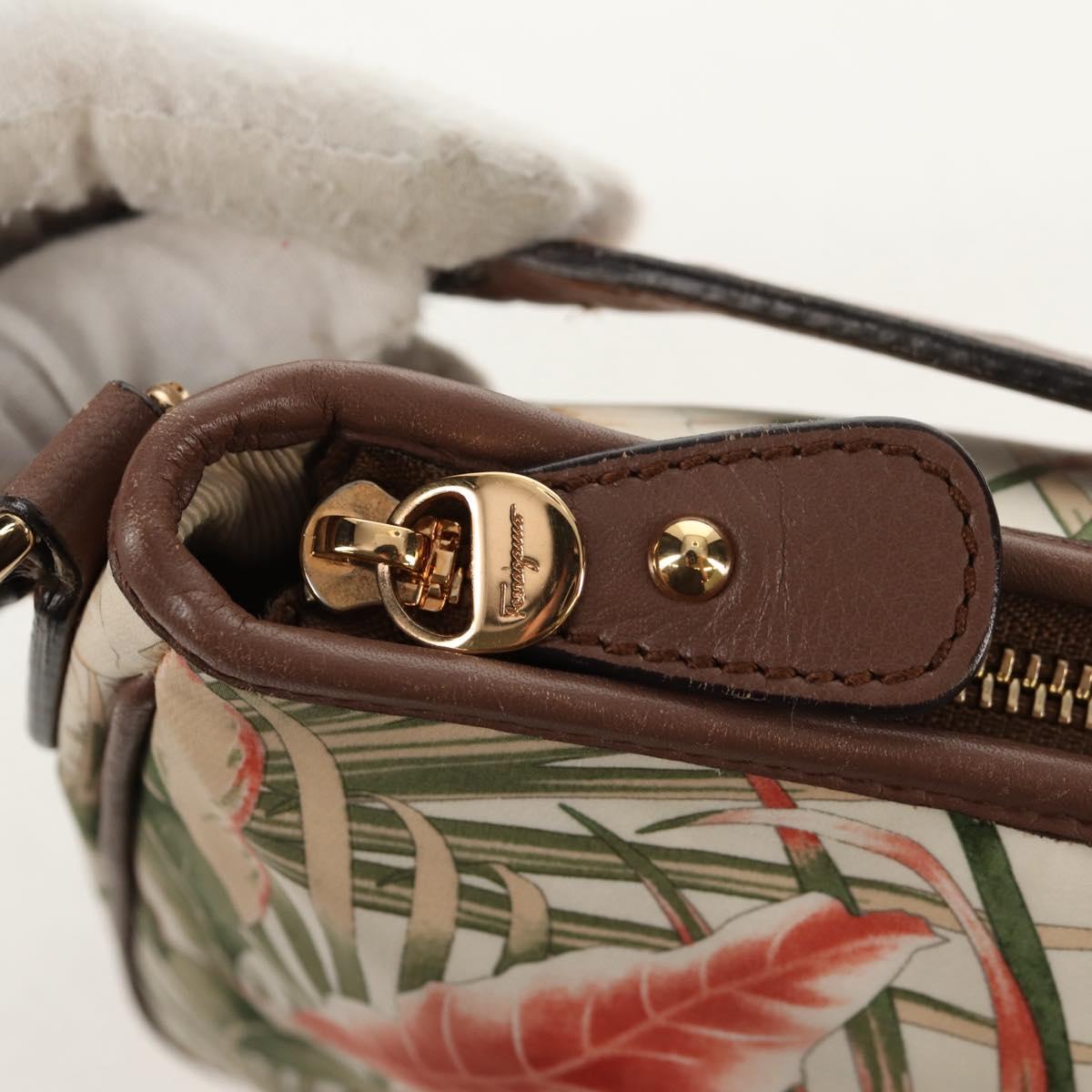 Salvatore Ferragamo Shoulder Bag Nylon Multicolor Gold Auth 155947V