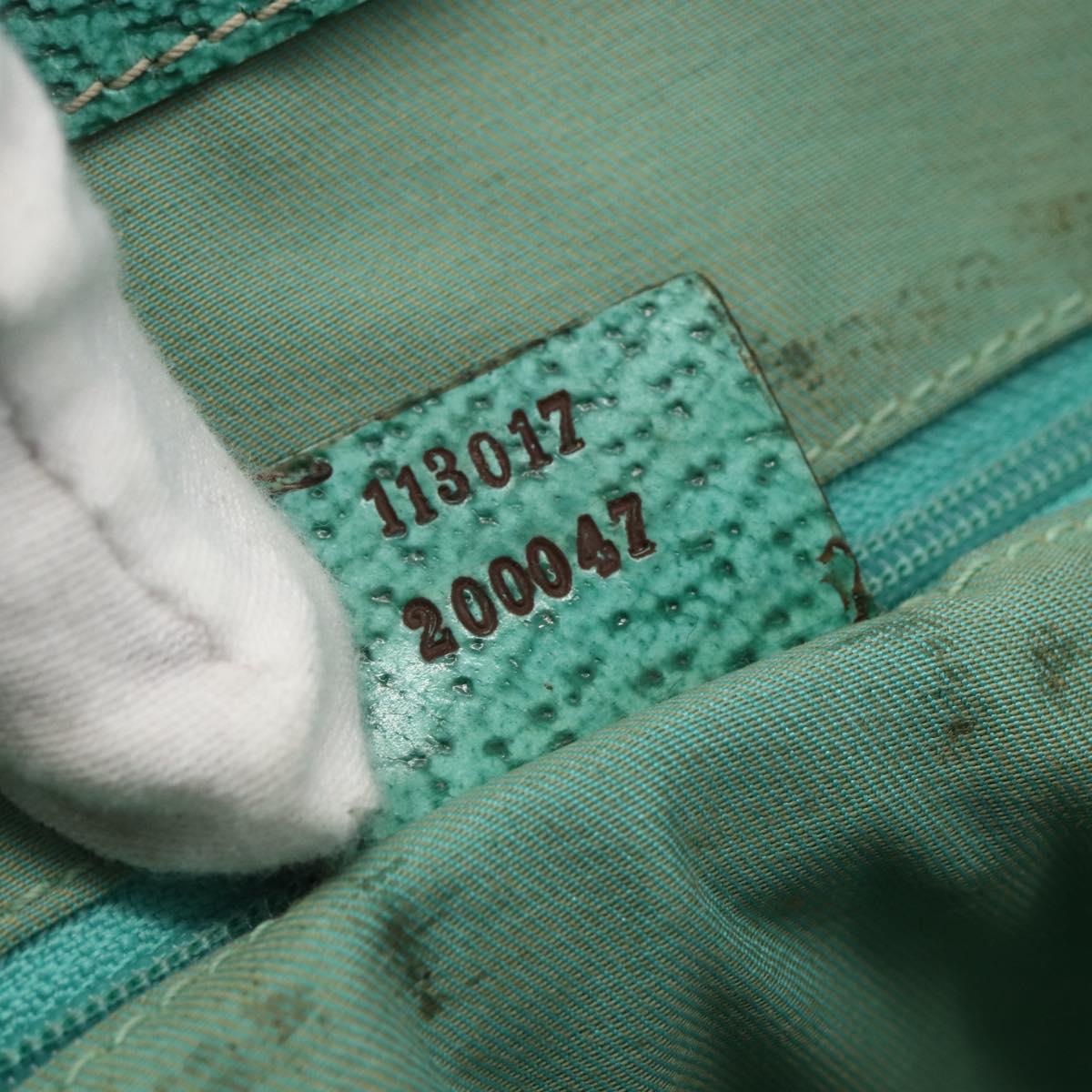 GUCCI GG Canvas Tote Bag Beige Silver 113017 Auth 155950