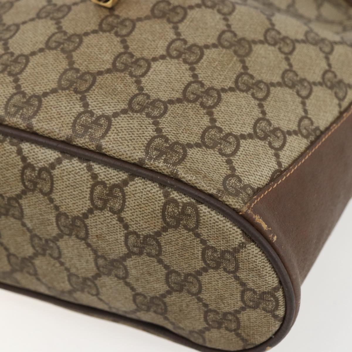 GUCCI GG Supreme Web Sherry Line Bag PVC Beige Gold 164 02 034 Auth 155951