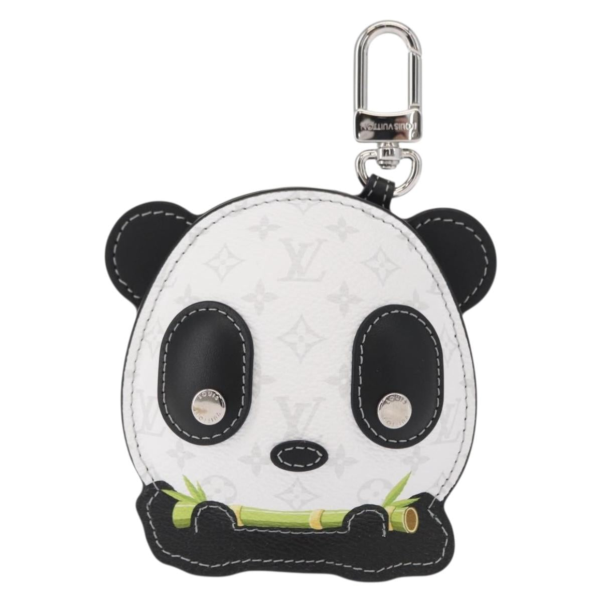 LOUIS VUITTON Monogram Bag Charm L Panda Charm White Black M03397 Auth 155958SM