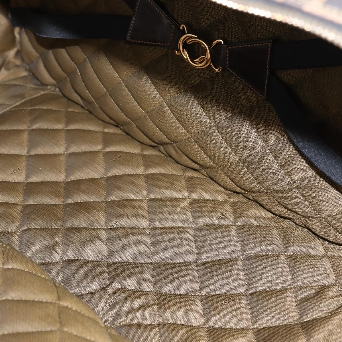 FENDI Carry Case Zucca Canvas Trunk Black Brown Auth 155959SAV