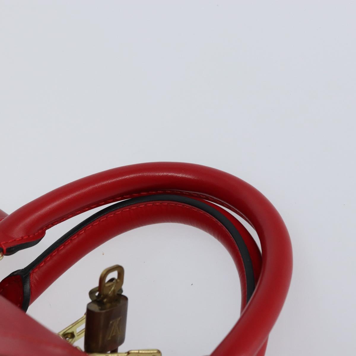 LOUIS VUITTON Epi Keepall 55 Boston Bag Red M42957 LV Auth 155970