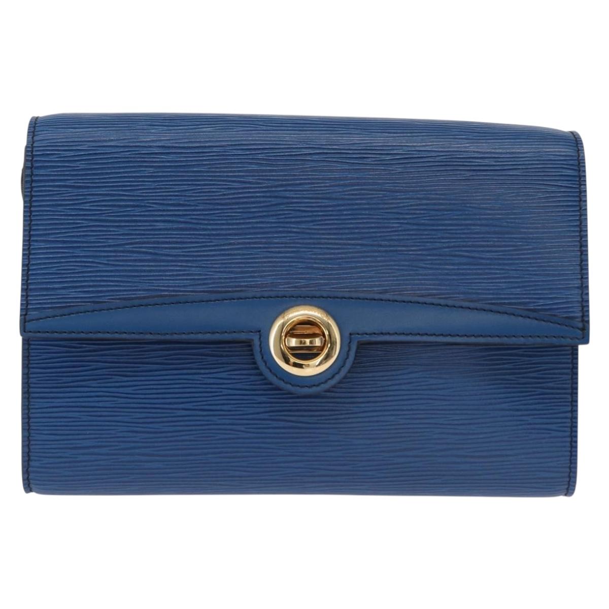 LOUIS VUITTON Epi Pochette Arche Shoulder Bag Blue M52575 LV Auth 155971