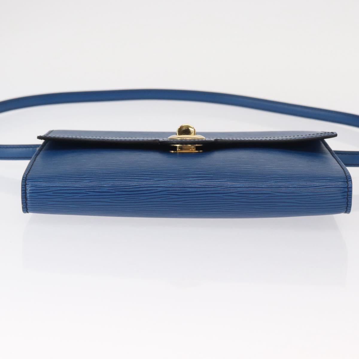 LOUIS VUITTON Epi Pochette Arche Shoulder Bag Blue M52575 LV Auth 155971