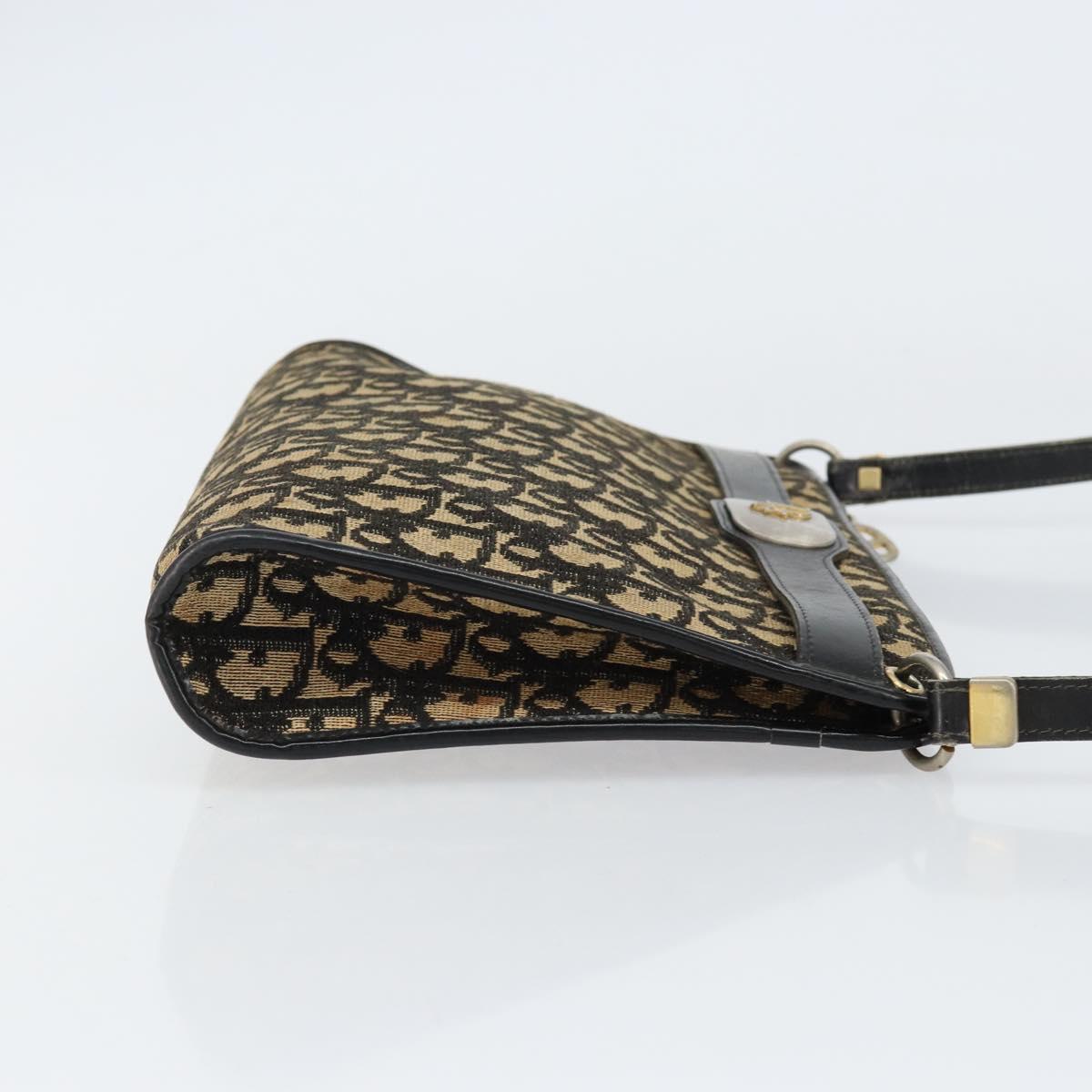 Christian Dior Trotter Canvas Shoulder Bag Navy Auth 156000