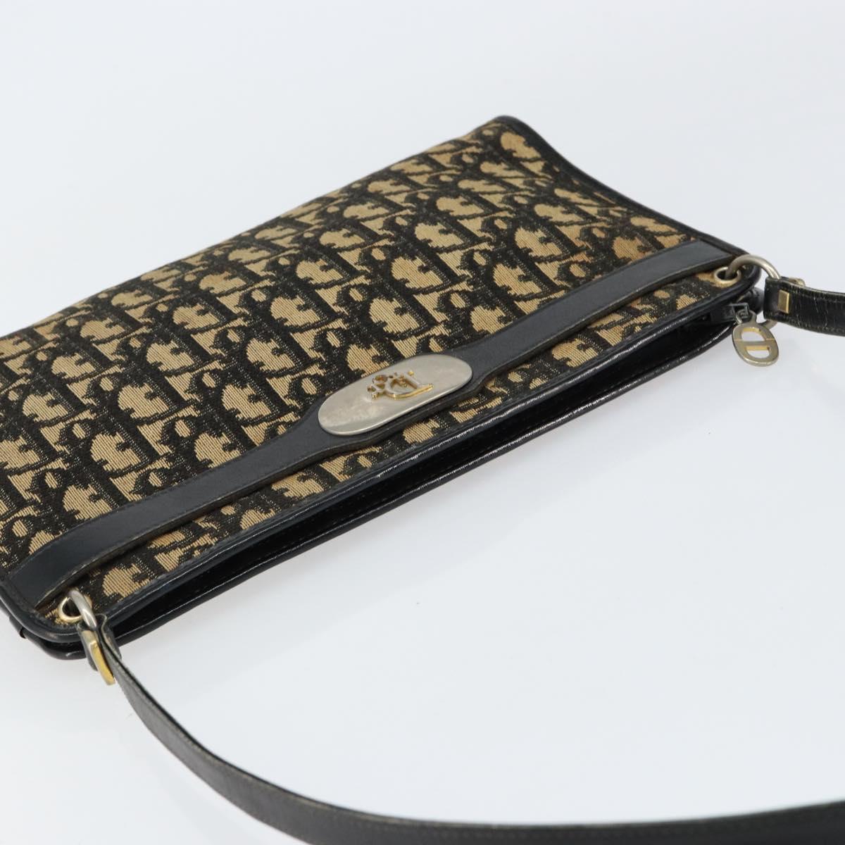 Christian Dior Trotter Canvas Shoulder Bag Navy Auth 156000