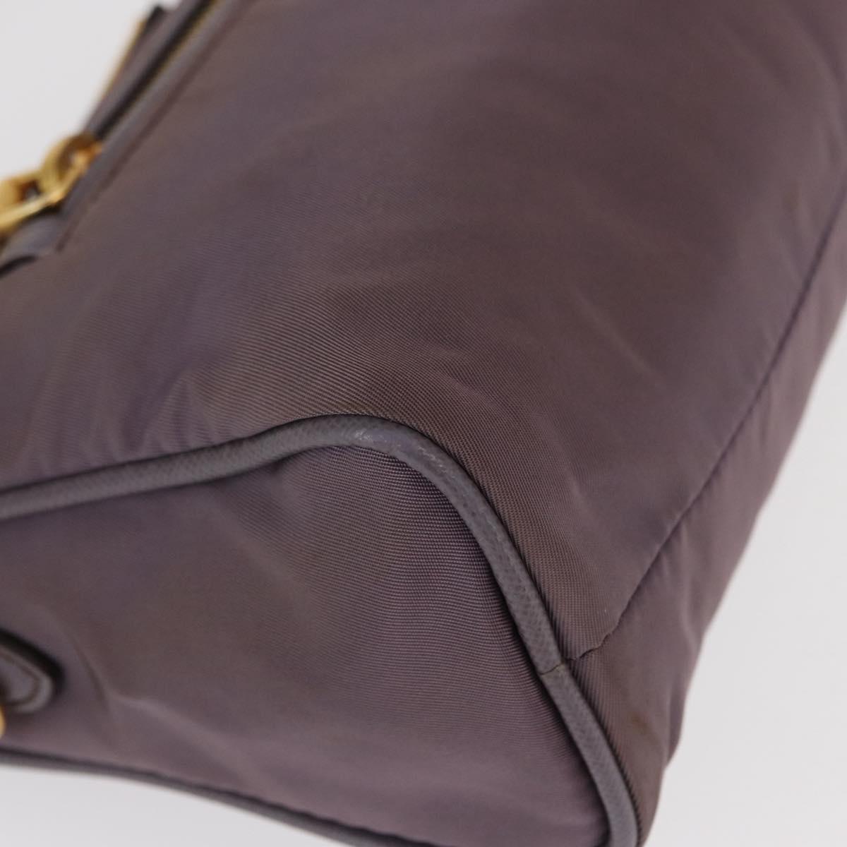 PRADA Shoulder Bag Nylon Gold Purple Auth 156015