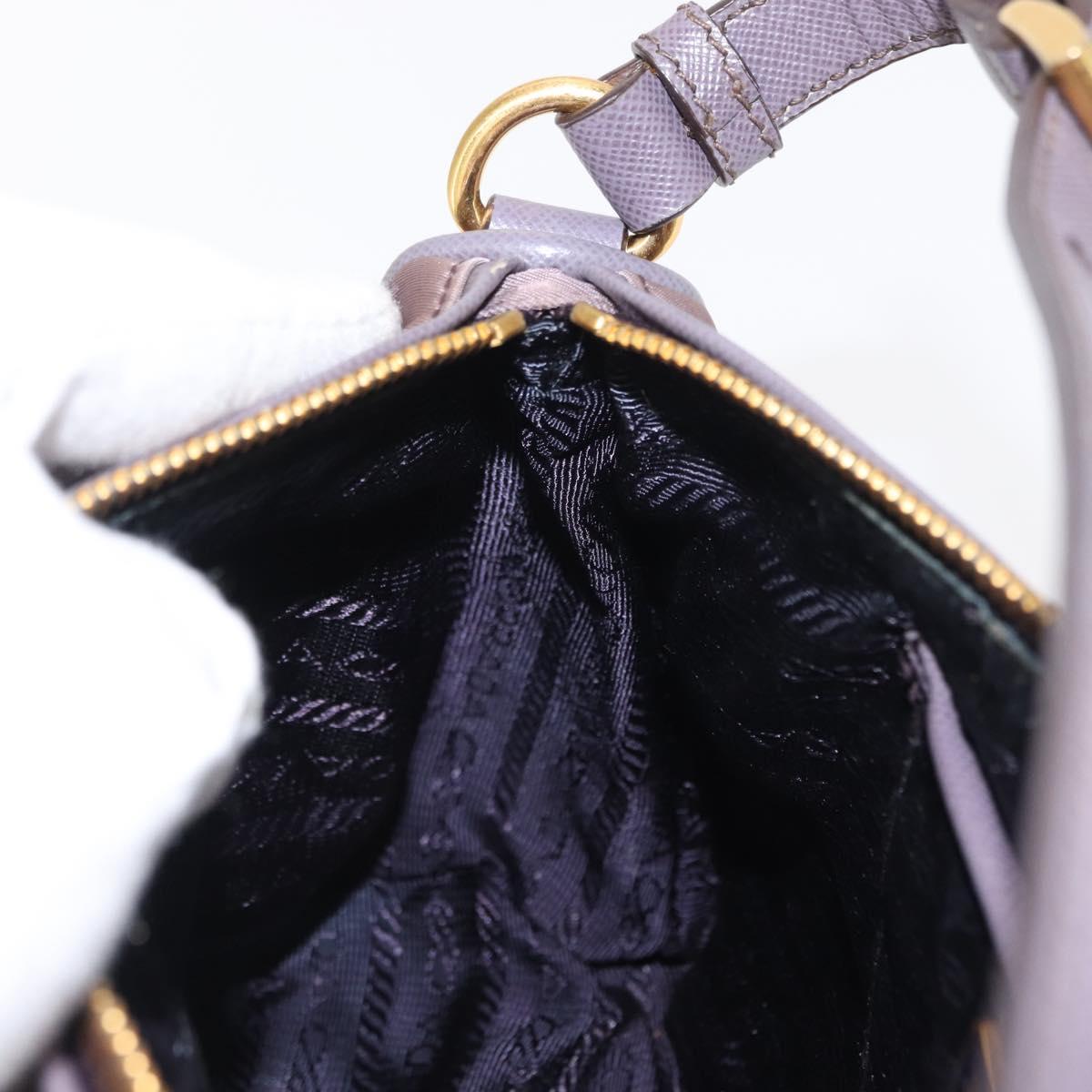 PRADA Shoulder Bag Nylon Gold Purple Auth 156015
