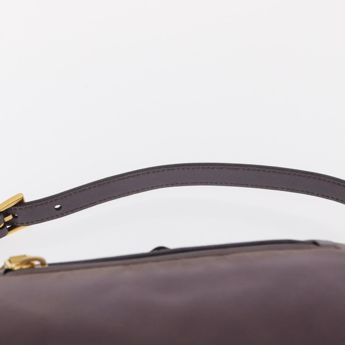 PRADA Shoulder Bag Nylon Gold Purple Auth 156015