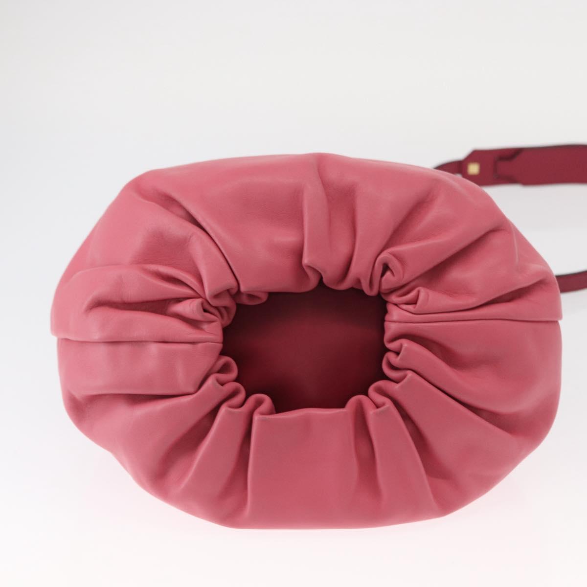 LOEWE Bounce bag Hand Bag Leather 2way Pink Gold Auth 156019