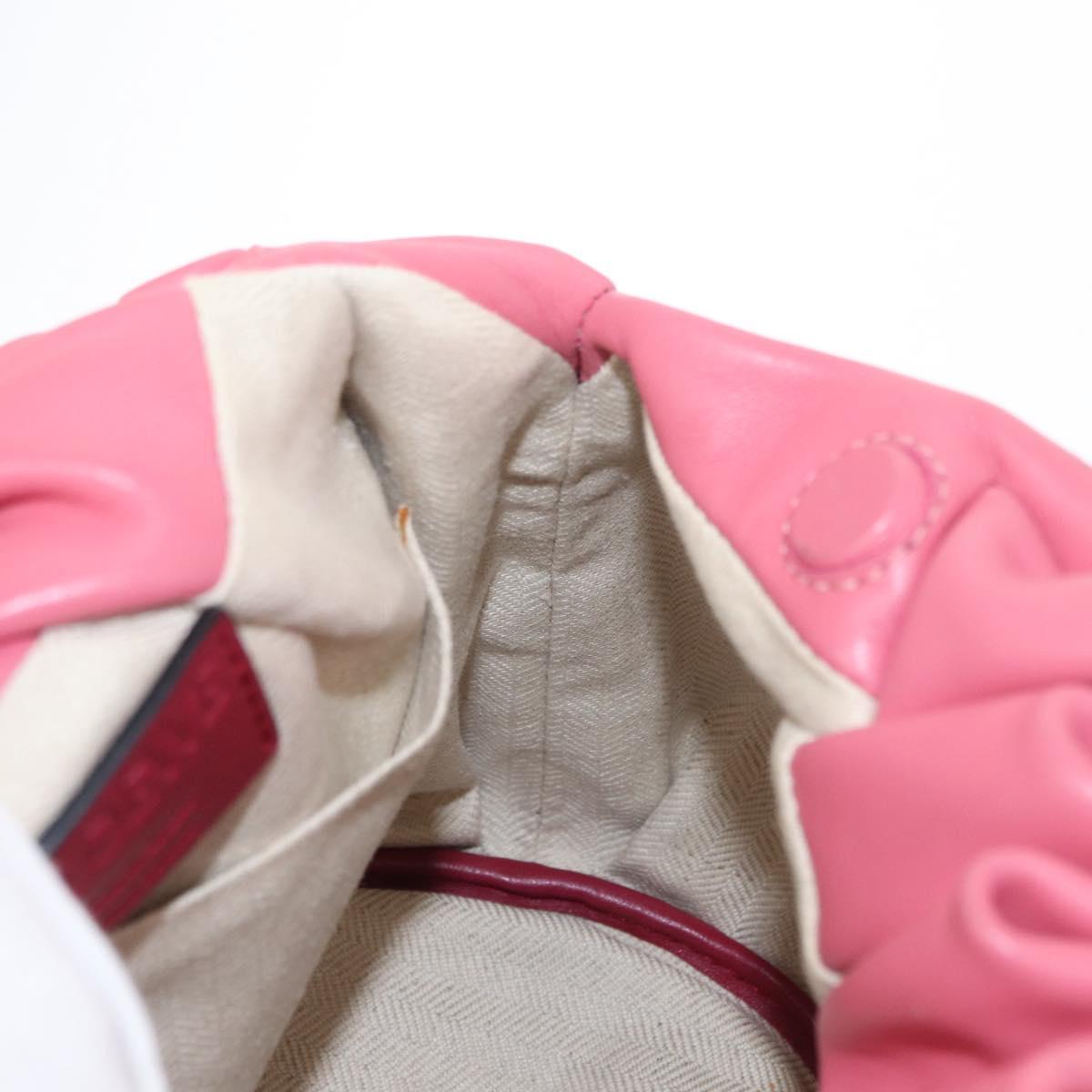 LOEWE Bounce bag Hand Bag Leather 2way Pink Gold Auth 156019