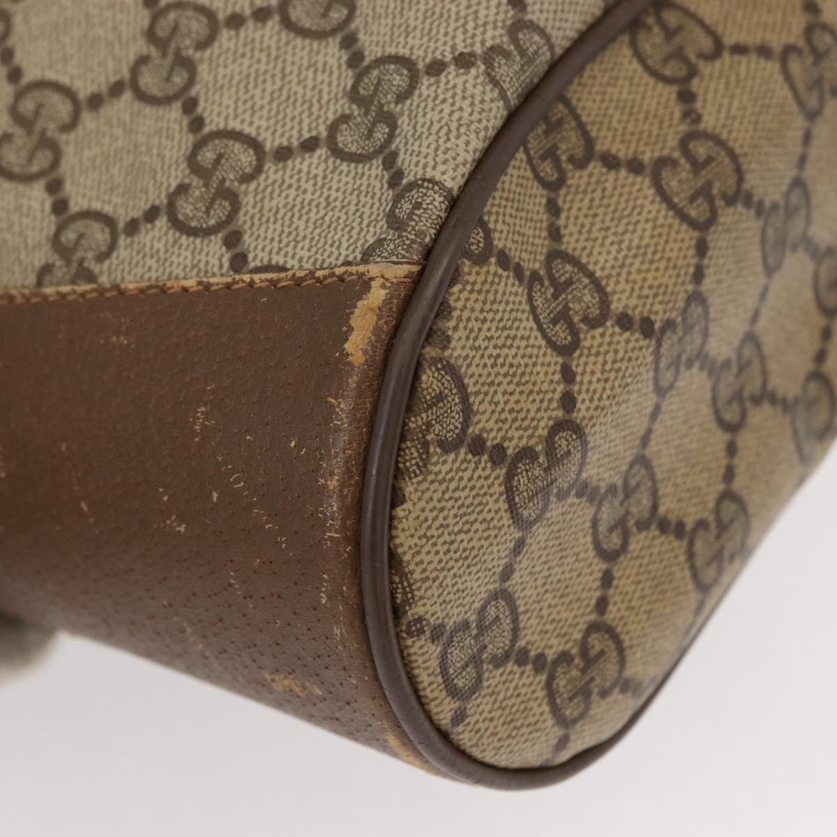 GUCCI GG Supreme Web Sherry Line Bag PVC Red Beige 41 02 034 Auth 156025