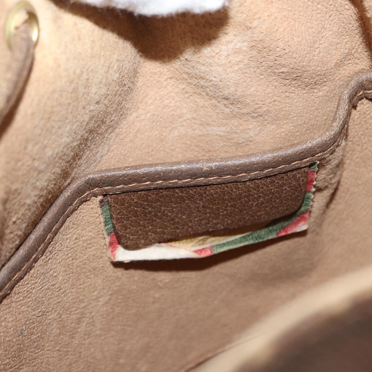 GUCCI GG Supreme Web Sherry Line Bag PVC Red Beige 41 02 034 Auth 156025