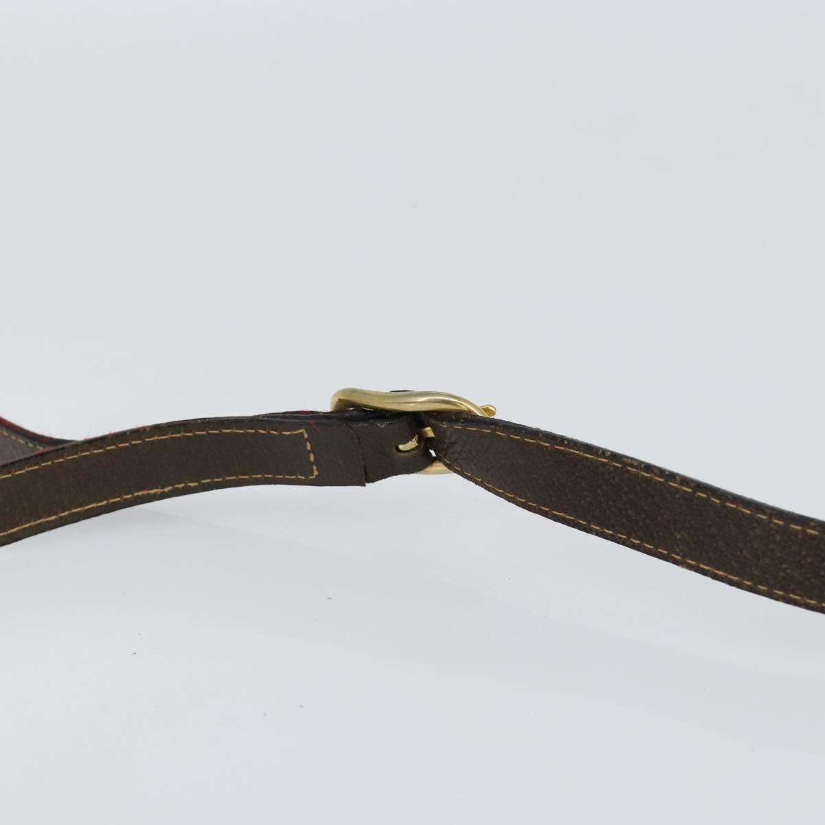 GUCCI GG Supreme Web Sherry Line Shoulder Bag PVC Beige Gold Auth 156026