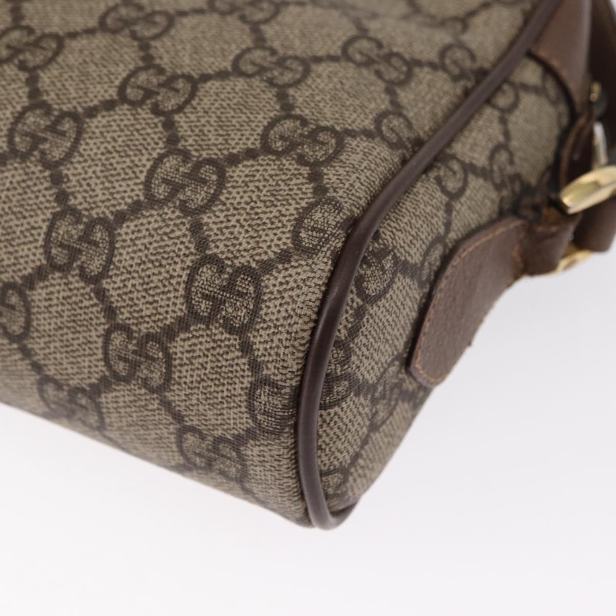 GUCCI GG Supreme Web Sherry Line Shoulder Bag PVC Red Beige Auth 156027