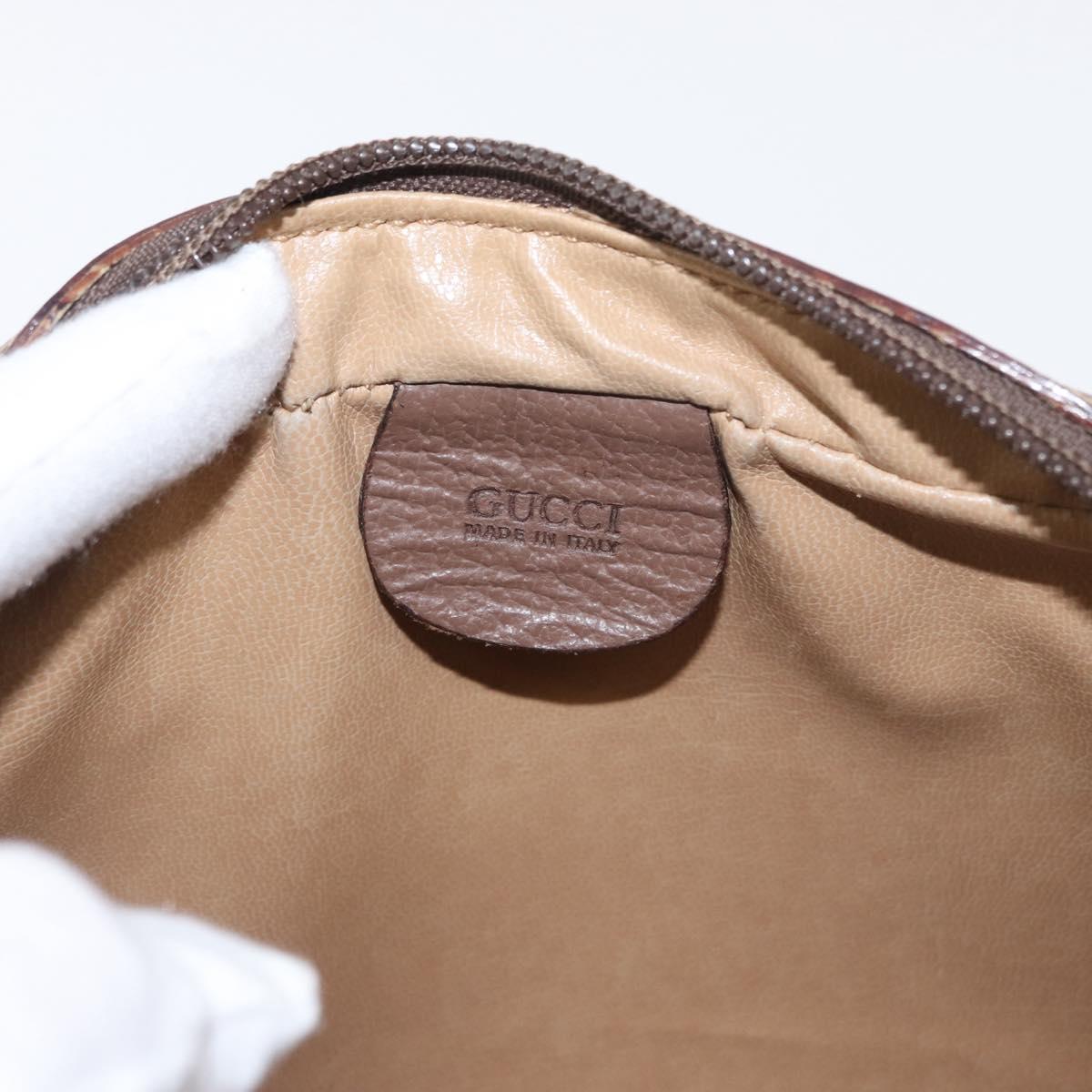 GUCCI GG Supreme Web Sherry Line Shoulder Bag PVC Red Beige Auth 156027