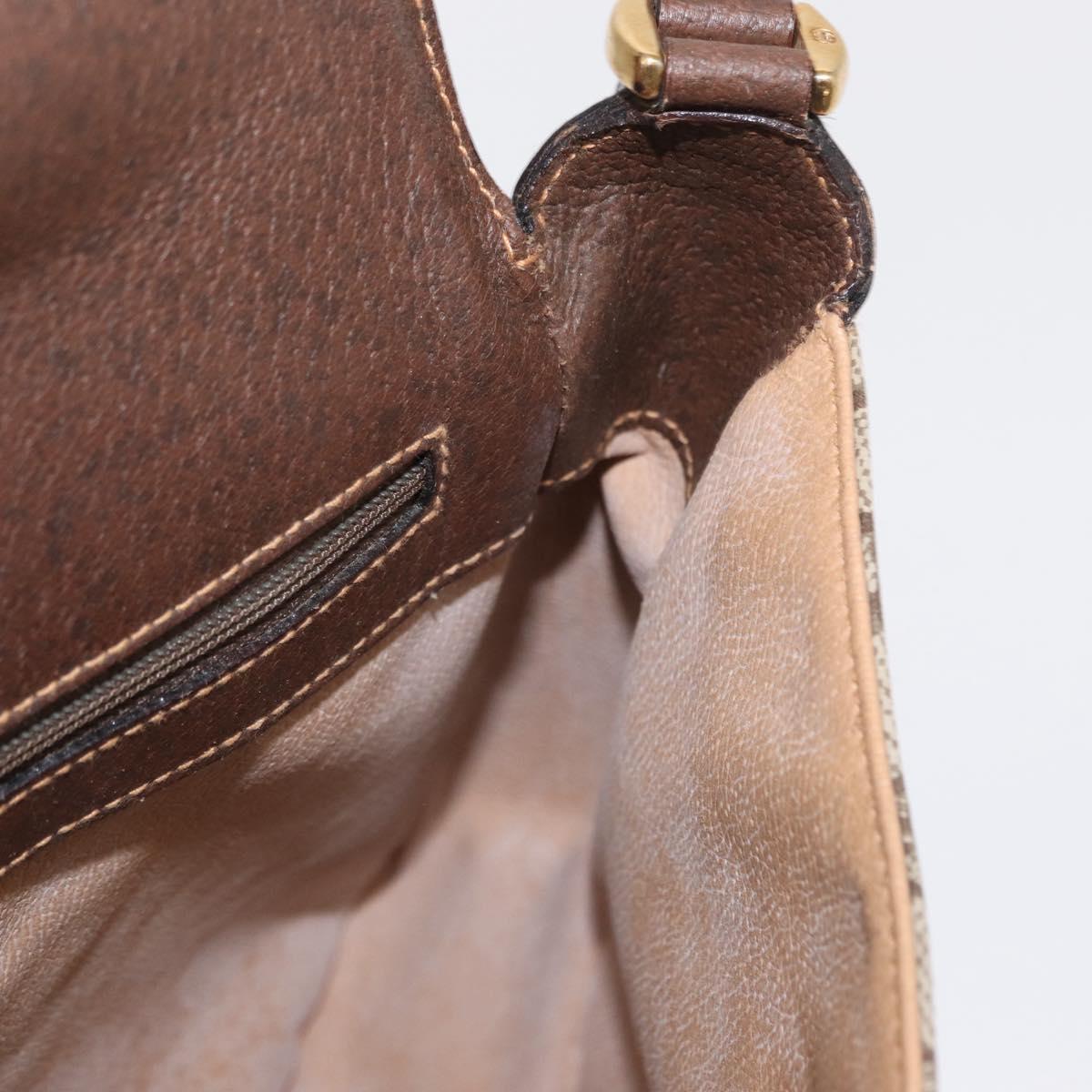 GUCCI GG Supreme Web Sherry Line Bag PVC Beige Gold 001 116 0914 Auth 156028