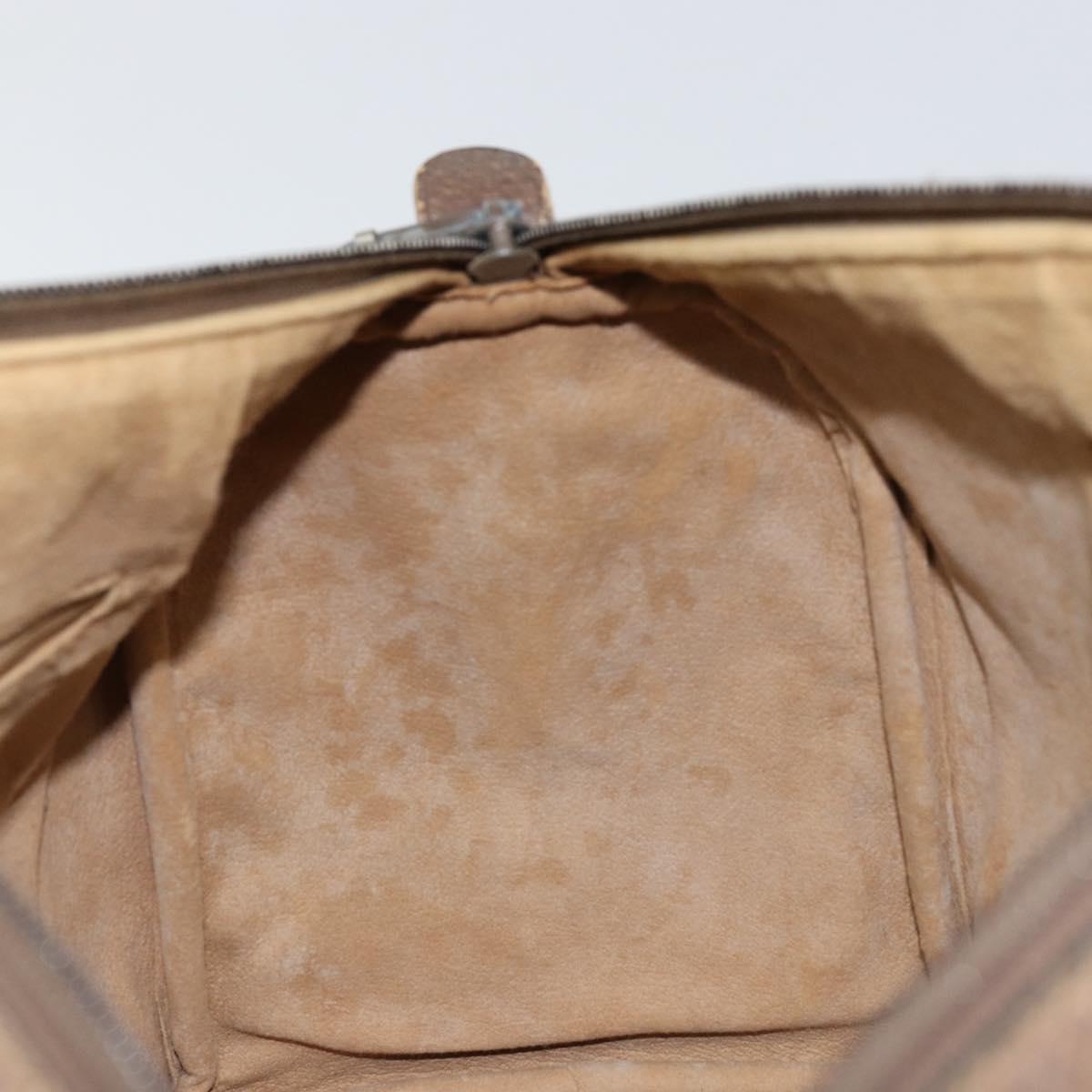 GUCCI GG Supreme Web Sherry Line Boston Bag PVC Beige Gold 58 02 007 Auth 156029