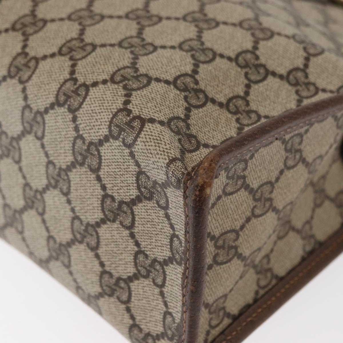 GUCCI GG Supreme Web Sherry Line Hand Bag PVC Beige Gold 010 378 Auth 156033